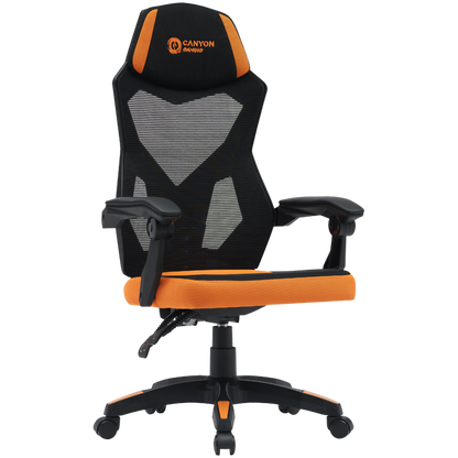 Fotel gamingowy ergonomiczny siatka mesh Canyon MCH02 pomarańczowy