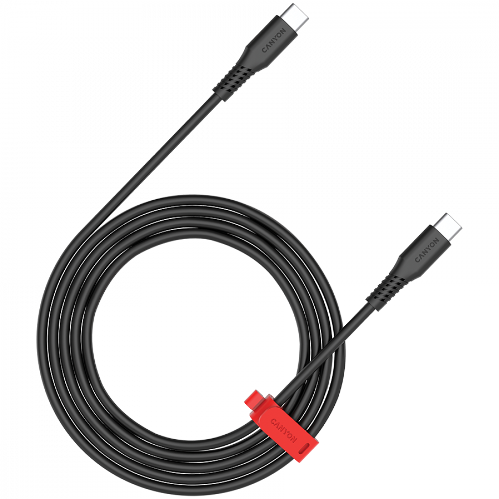 Kabel USB-C - USB-C 60W 1.2m do ładowania Canyon CC60SC czarny