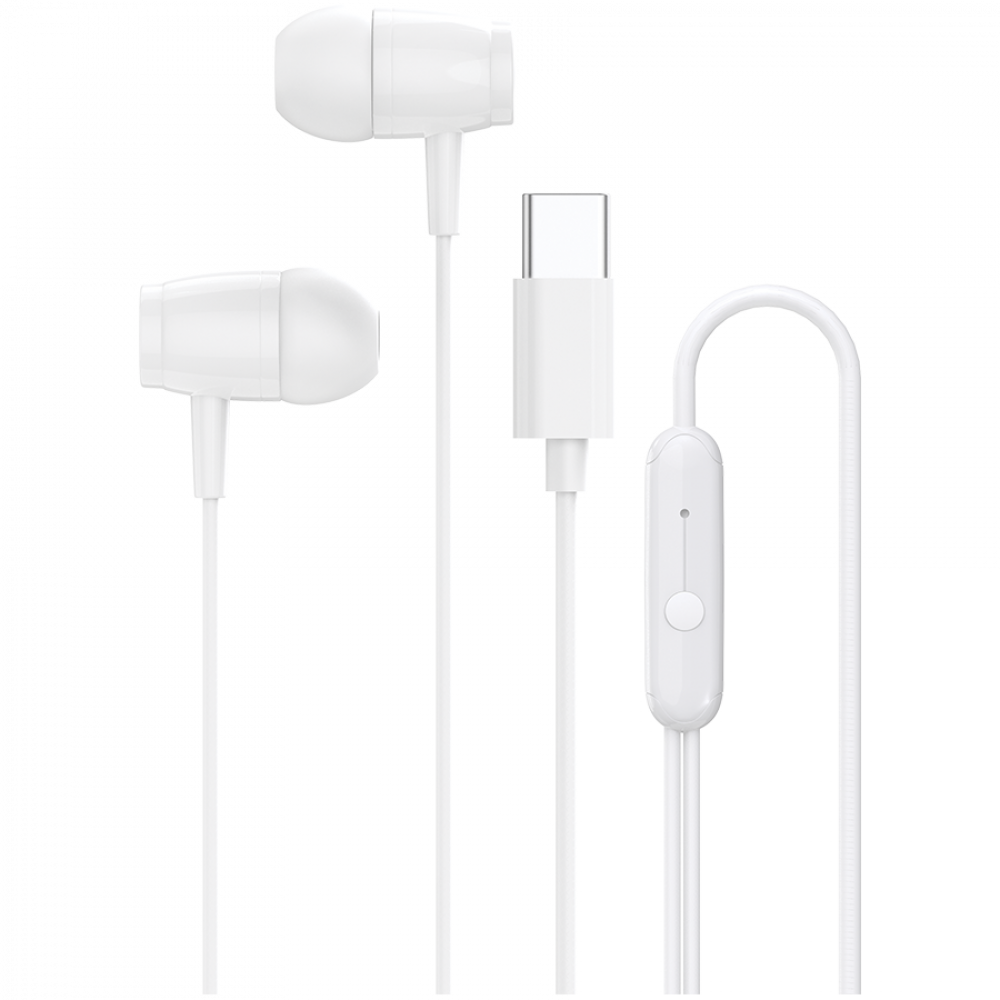 Słuchawki dokanałowe z przewodem USB-C Canyon SEP-5 białe