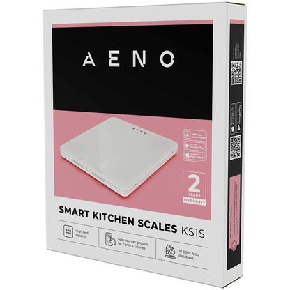 Küchenwaage Smart Bluetooth 5 kg Aeno KS1S Kunststoff, Glas