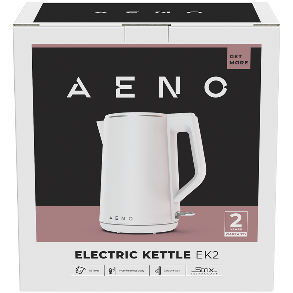 Aeno EK2 Wasserkocher 1,5 l mit Temperaturregelung weiß