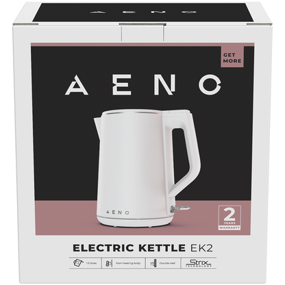 Aeno EK2 Wasserkocher 1,5 l mit Temperaturregelung weiß
