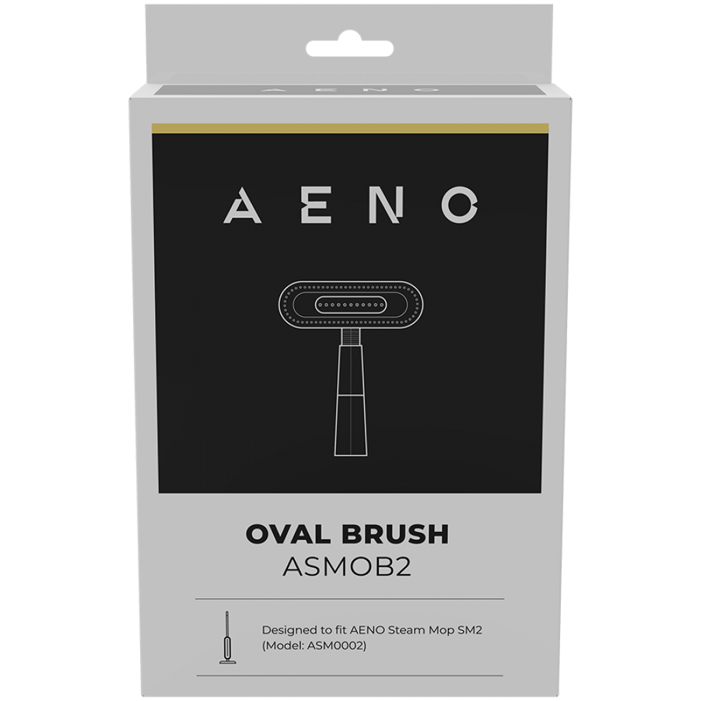 Ovale Bürste für Aeno ASMOB2 Dampfmopp, schwarz