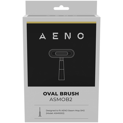Ovale Bürste für Aeno ASMOB2 Dampfmopp, schwarz