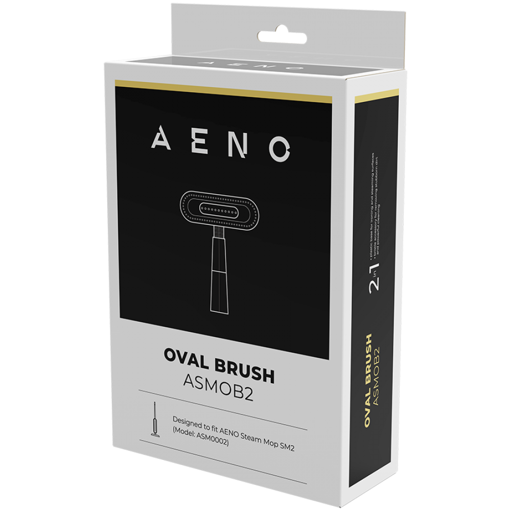 Ovale Bürste für Aeno ASMOB2 Dampfmopp, schwarz