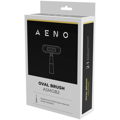 Ovale Bürste für Aeno ASMOB2 Dampfmopp, schwarz