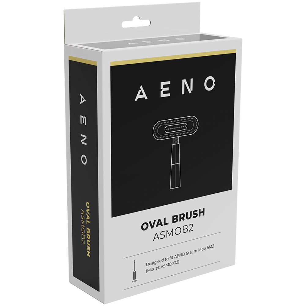 Ovale Bürste für Aeno ASMOB2 Dampfmopp, schwarz