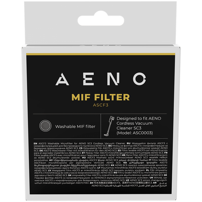 Filtr MIF zmywalny do odkurzacza Aeno ASCF3 czarny 1 szt.