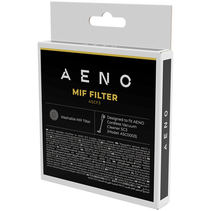 Filtr MIF zmywalny do odkurzacza Aeno ASCF3 czarny 1 szt.