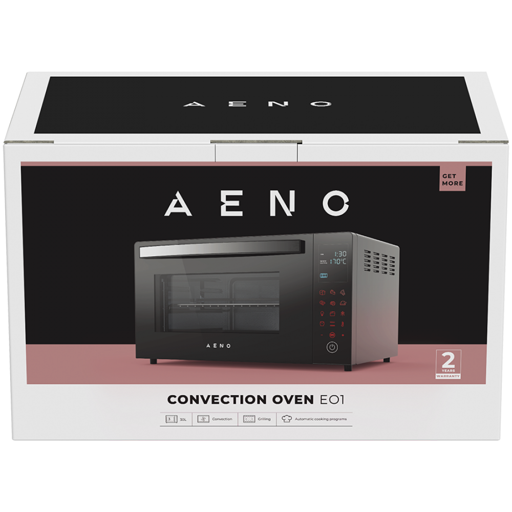 Aeno EO1 1000W Elektrobackofen Schwarz