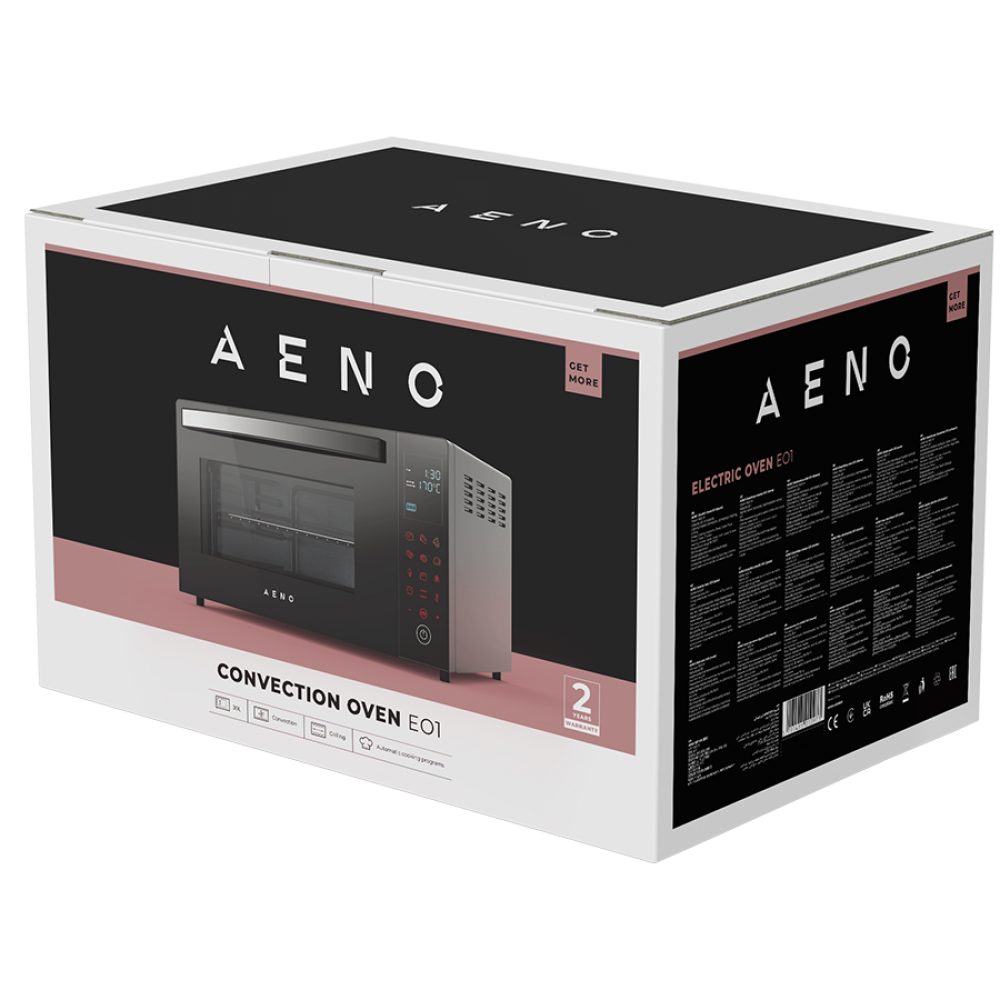 Aeno EO1 1000W Elektrobackofen Schwarz