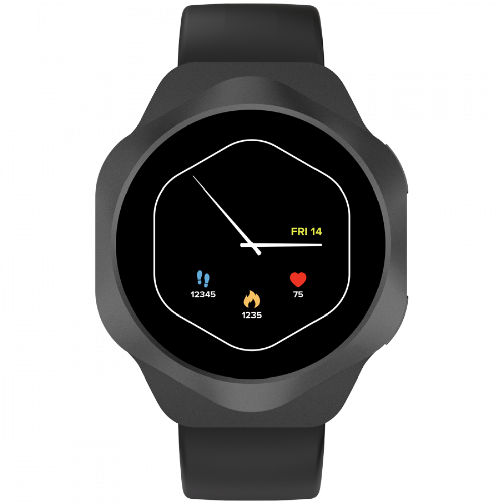 Canyon Hexagon 88 Bluetooth Smartwatch für Anrufe, schwarz