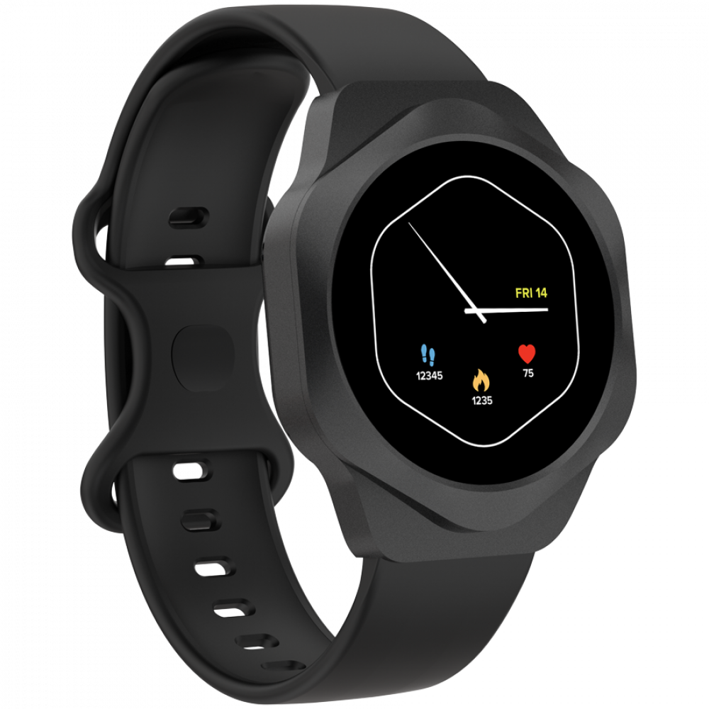 Canyon Hexagon 88 Bluetooth Smartwatch für Anrufe, schwarz
