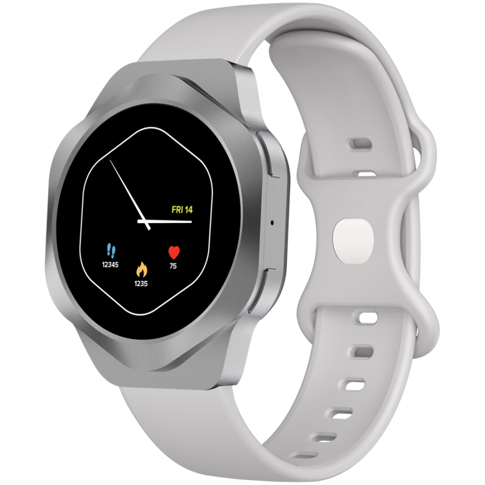 Smartwatch mit Bluetooth-Telefonie Canyon Hexagon 88 Silber