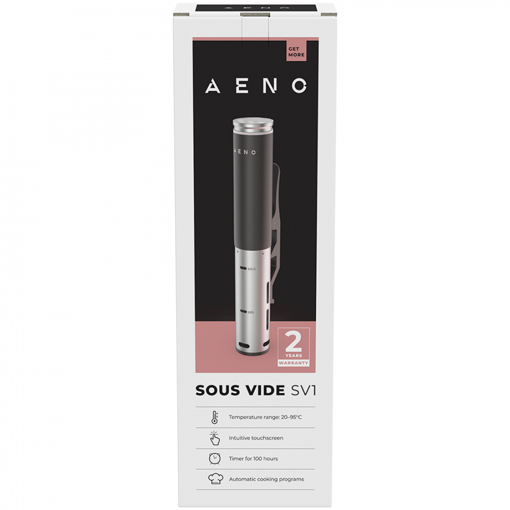 Sous Vide Aeno SV1 95°C 100h 4 programy LCD IPX7 czarno srebrny