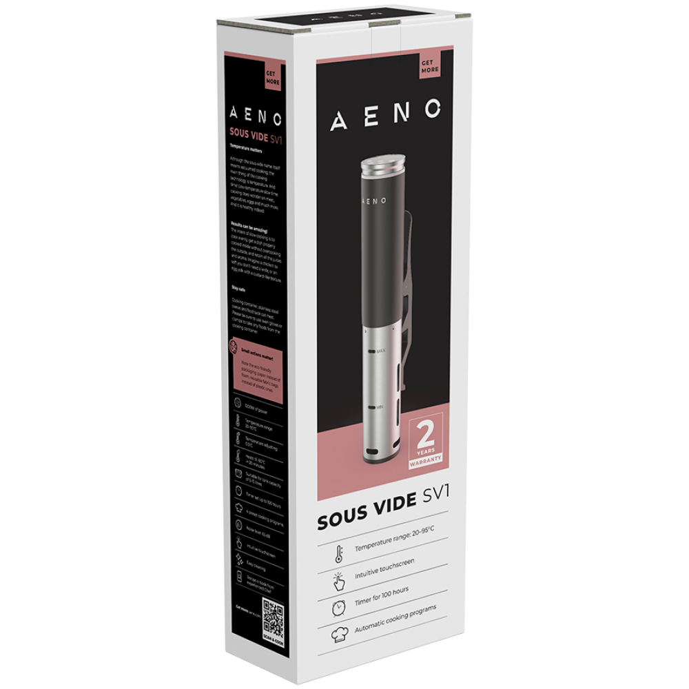 Sous Vide Aeno SV1 95°C 100h 4 programy LCD IPX7 czarno srebrny