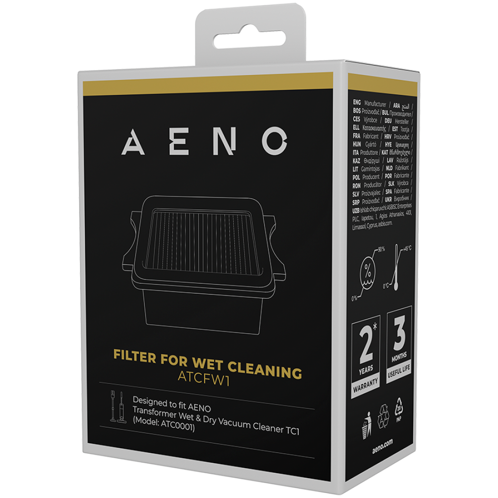 Filtr mokry do odkurzacza Aeno ATCFW1 czarny 1 szt.