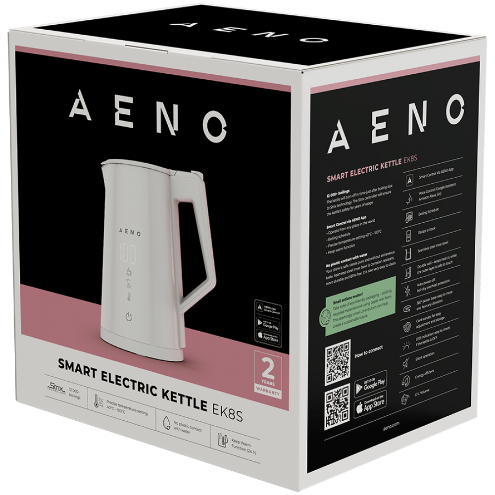 Aeno Wasserkocher EK8S 1,7 L weiß