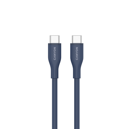 Kabel USB-C - USB-C 60W 1m silikonowy Canyon CC60SC10 granatowy