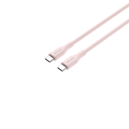 Kabel USB-C - USB-C 60W 1m silikonowy Canyon CC60SC10 różowo-piaskowy