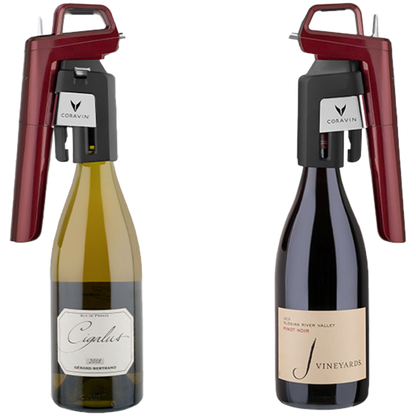CORAVIN Timeless Six Plus System do przechowywania wina Burgundowy