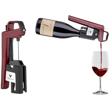 CORAVIN Timeless Six Plus System do przechowywania wina Burgundowy