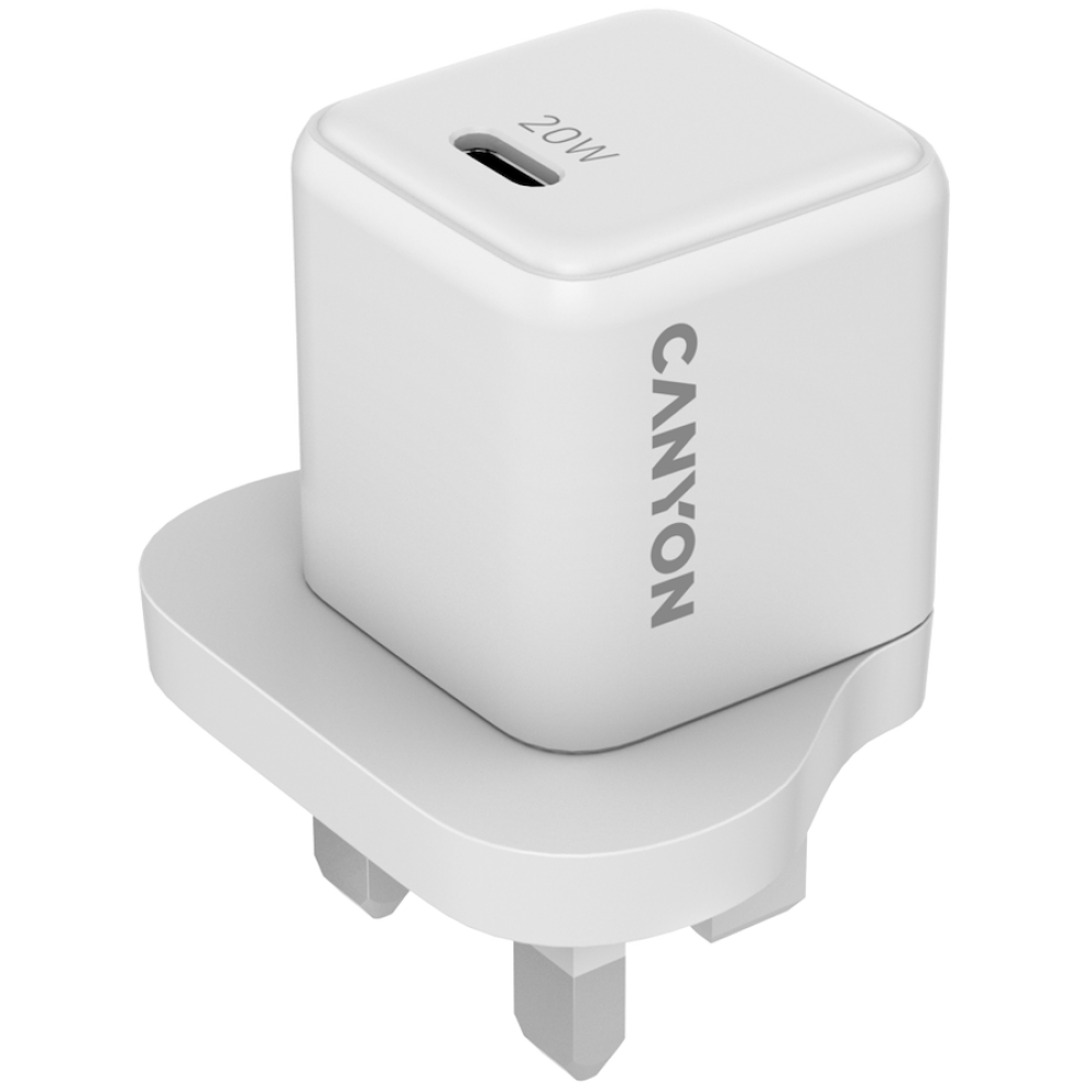 Ładowarka sieciowa 20W GaN 1xPD UK Canyon CU20C biała