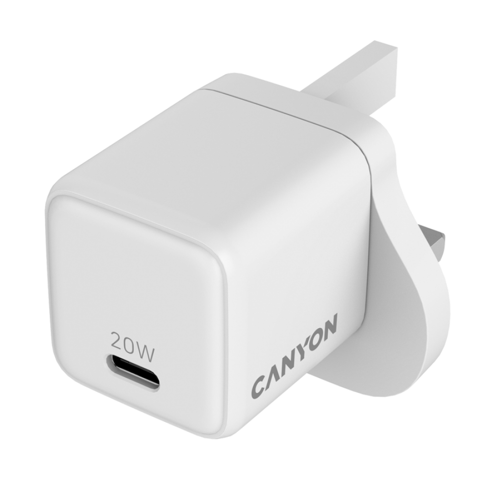 Ładowarka sieciowa 20W GaN 1xPD UK Canyon CU20C biała