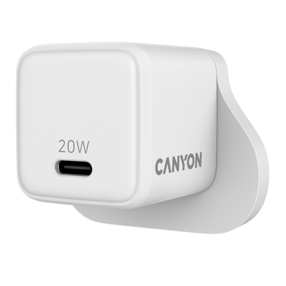 Ładowarka sieciowa 20W GaN 1xPD UK Canyon CU20C biała
