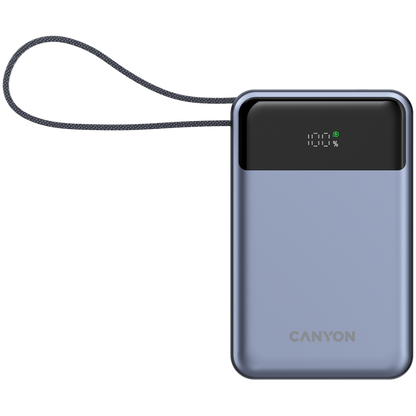 Power bank 20000 mAh PD 65W with cable Canyon OnPower 600 graphite