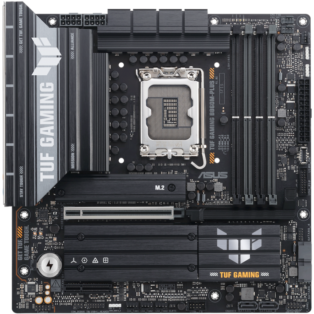 Mainboard ASUS TUF GAMING B860M PLUS Micro ATX für Intel Core Ultra Prozessoren schwarz