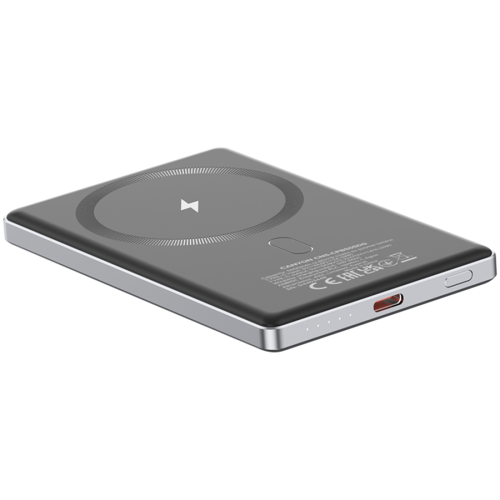 Powerbank Magsafe 5000 mAh PD 20W slim Canyon OnPower 505 Graphit