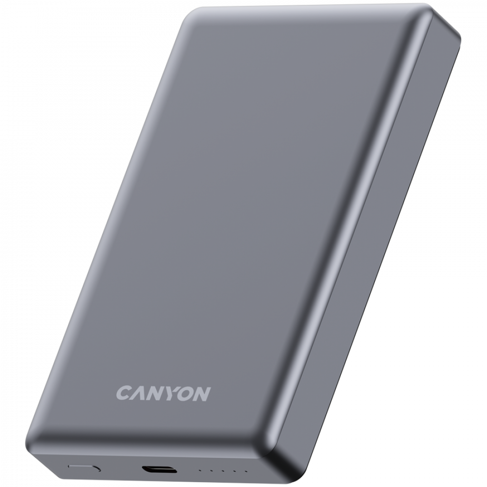 Powerbank 10000 mAh PD20W slim Magsafe Canyon OnPower 510 szary