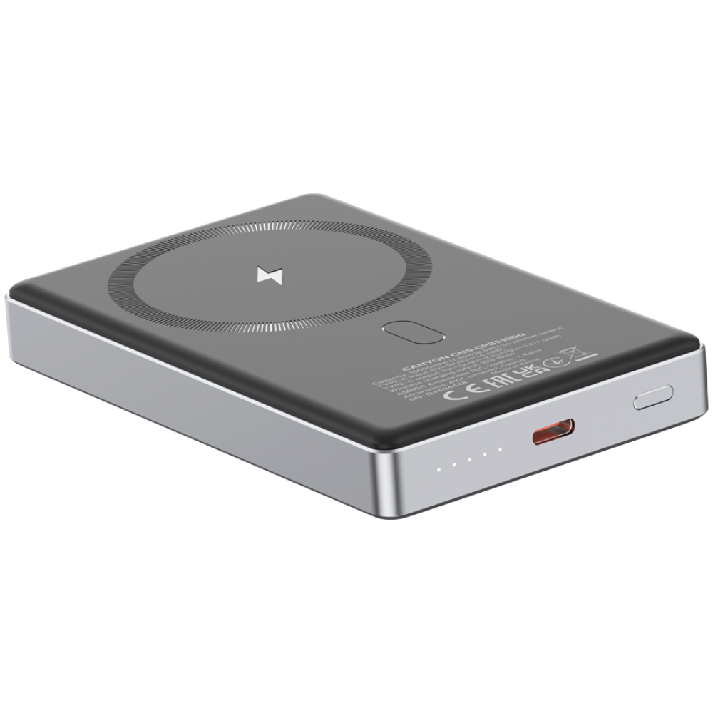 Powerbank 10000 mAh PD20W slim Magsafe Canyon OnPower 510 szary