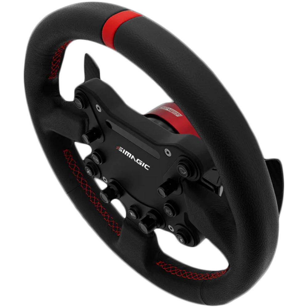 Kierownica SIMAGIC GT Sport 300 mm z RGB czarna/czerwona