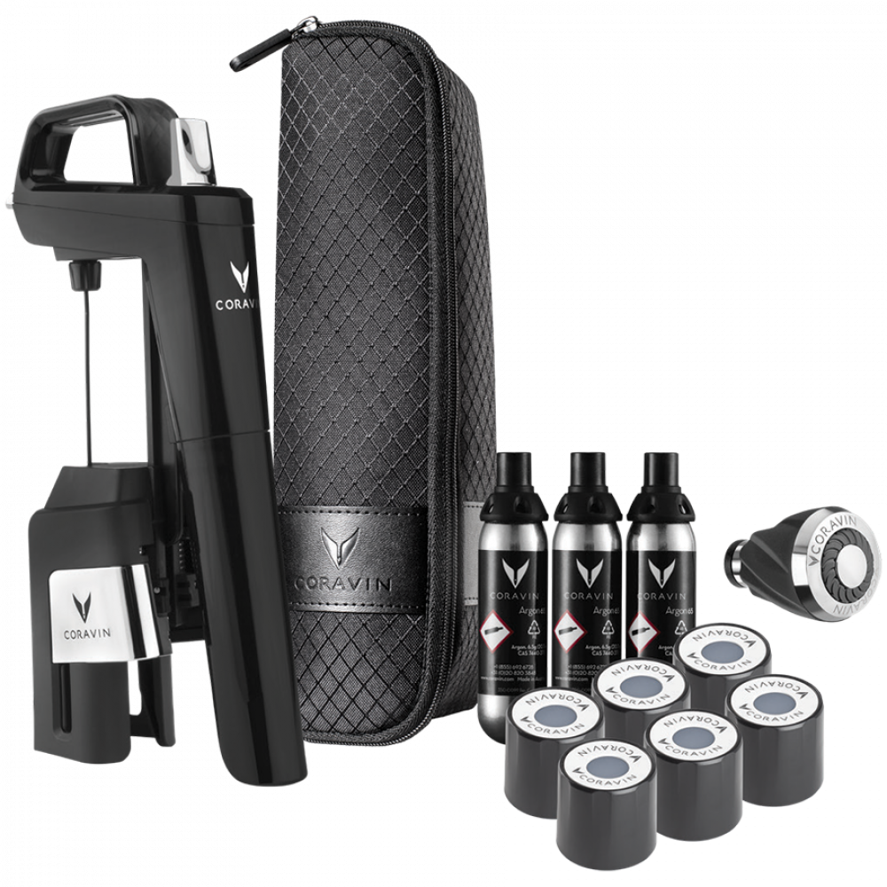 CORAVIN Timeless Six Plus System do przechowywania wina Czarny