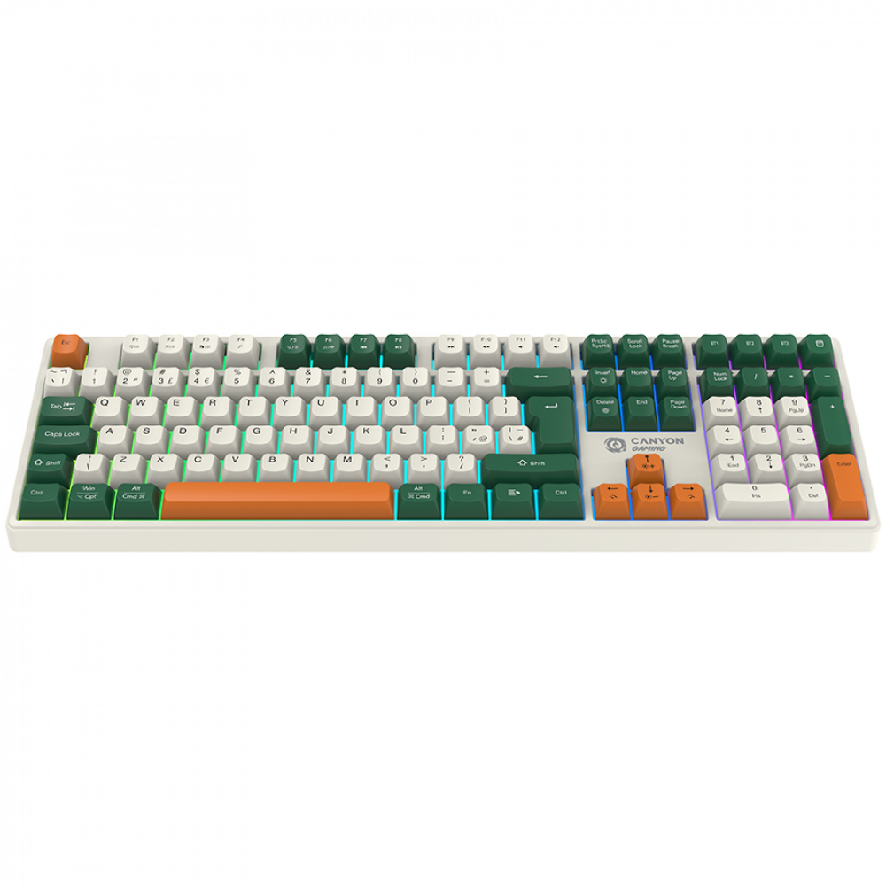 Canyon GKW 11 Kabellose Mechanische RGB-Tastatur weiß