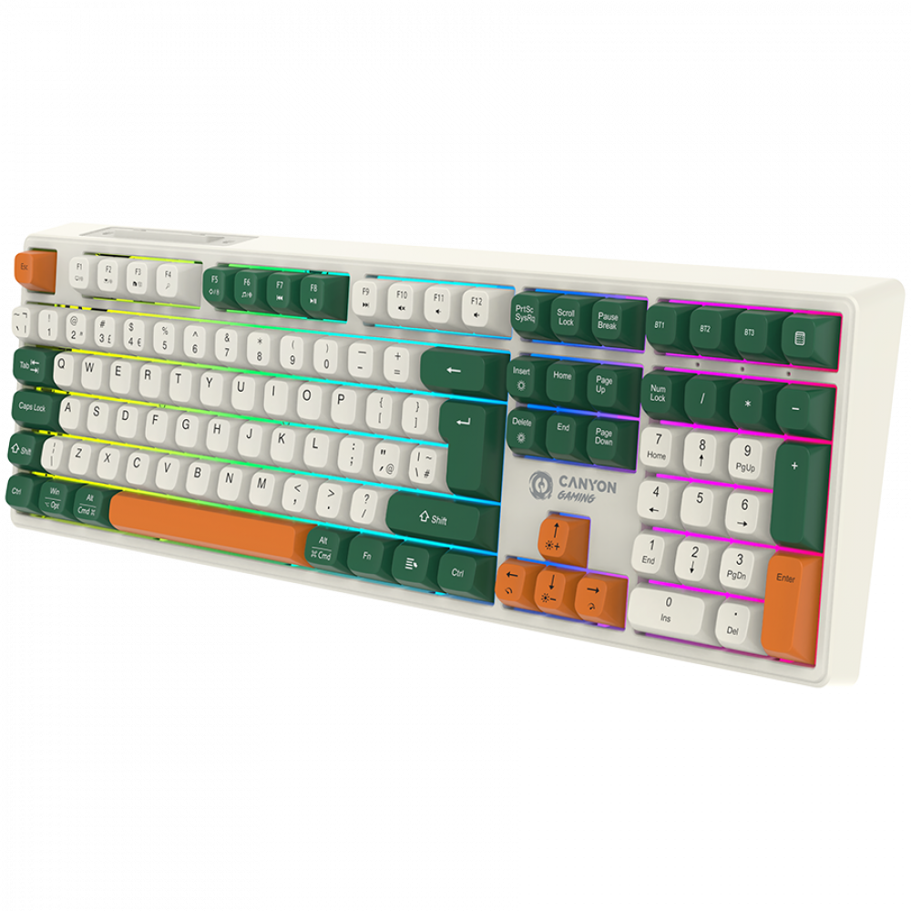 Canyon GKW 11 Kabellose Mechanische RGB-Tastatur weiß
