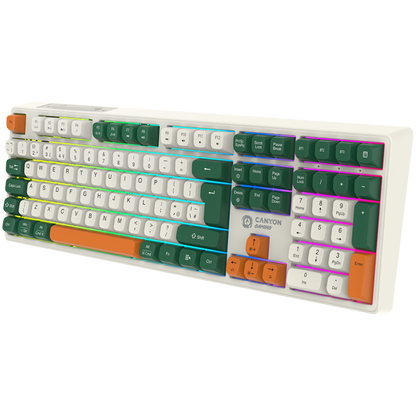 Canyon GKW 11 Kabellose Mechanische RGB-Tastatur weiß