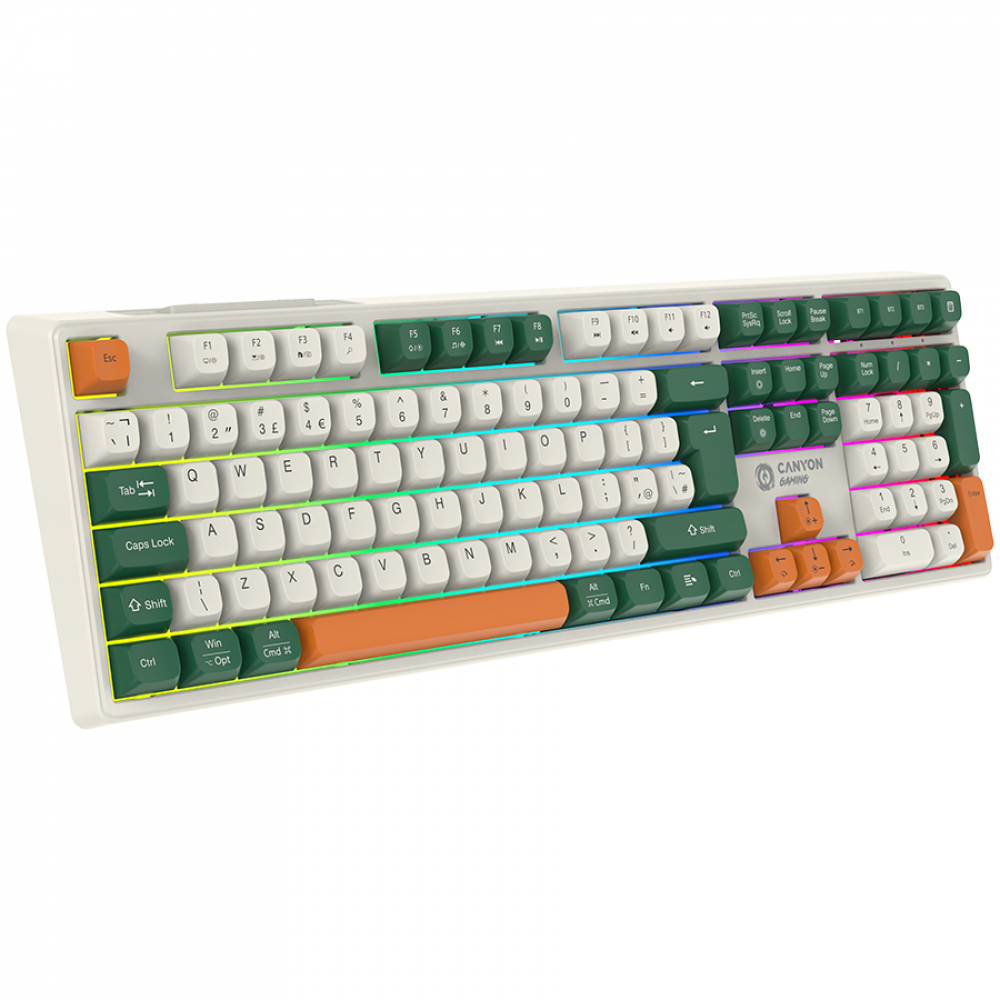 Canyon GKW 11 Kabellose Mechanische RGB-Tastatur weiß