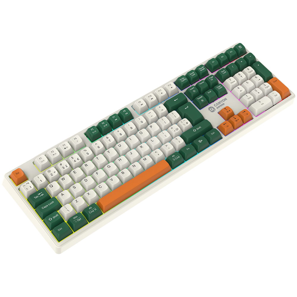 Canyon GKW 11 Kabellose Mechanische RGB-Tastatur weiß