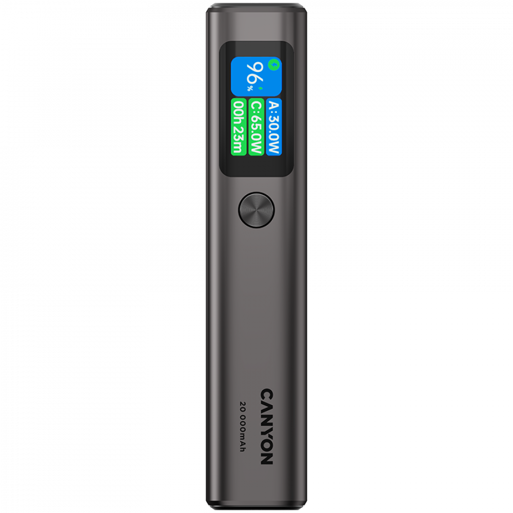 Powerbank 20000 mAh PD 130W mit Display Canyon OnPower 230 graphit