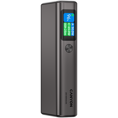 Powerbank 20000 mAh PD 130W mit Display Canyon OnPower 230 graphit