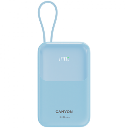 Powerbank 10000 mAh PD 22.5W mit Kabel Canyon OnPower 101 blau