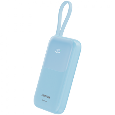 Powerbank 10000 mAh PD 22.5W mit Kabel Canyon OnPower 101 blau