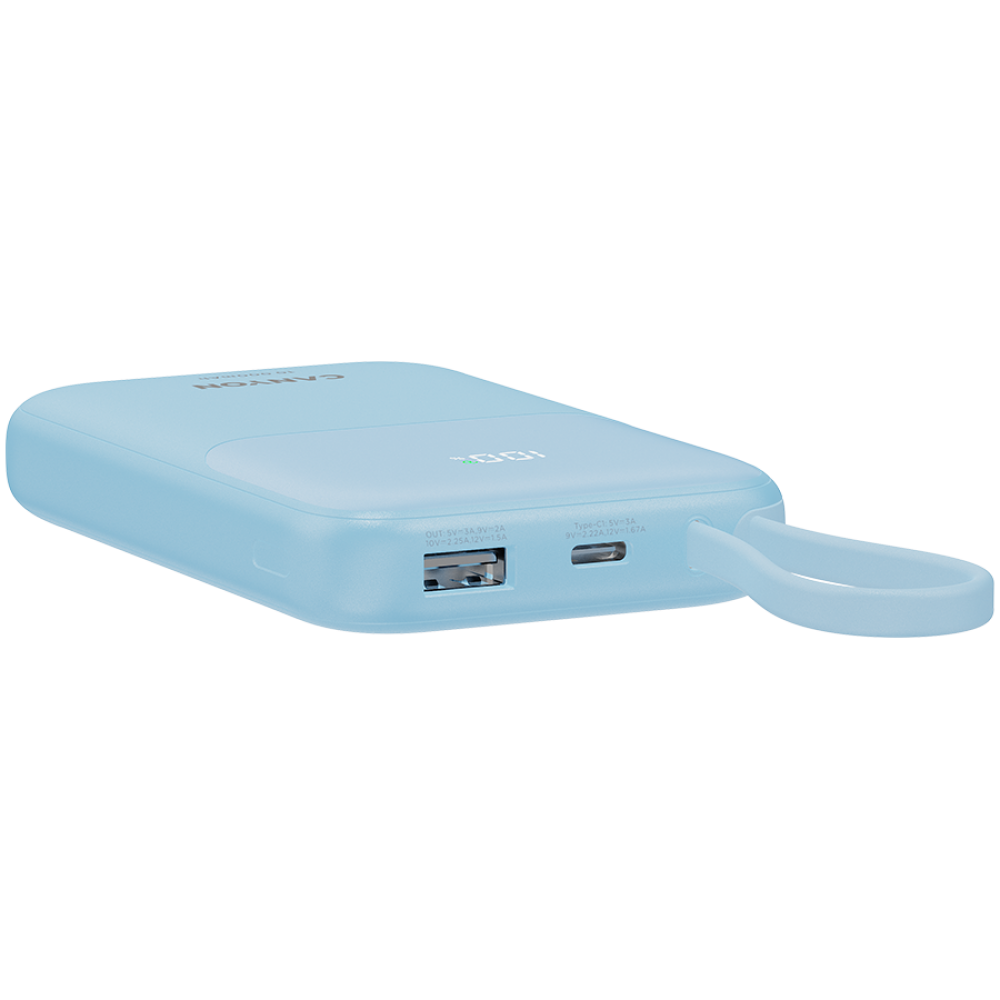 Powerbank 10000 mAh PD 22.5W mit Kabel Canyon OnPower 101 blau