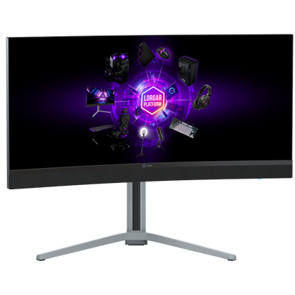 34'' UWQHD 3440x1440 Curved Lorgar Gaming Monitor Black