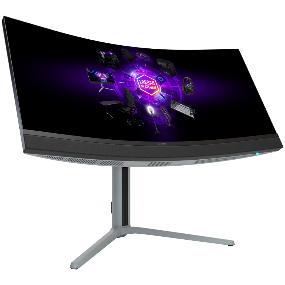 34'' UWQHD 3440x1440 Curved Lorgar Gaming Monitor Black