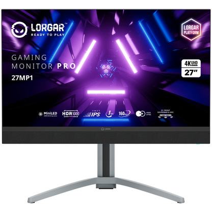 27'' 4K MiniLED Gaming Monitor 3840x2160 Lorgar UHD Pro Schwarz/Grau