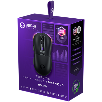 Kabellose Gaming-Maus Lorgar MSA10W schwarz